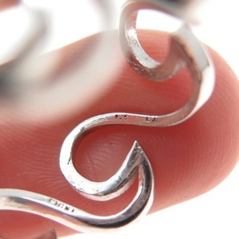925 Sterling Silver Wave Ring Size 7.25 - Picture 6 of 8